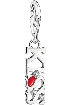 Thomas Sabo Charm-Einhänger KISS mit weißen Steinen, 2066-041-10, 2067-565-10, mit Zirkonia (synth)