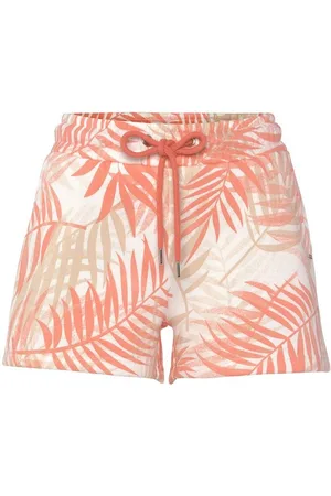 Lascana Sweatshorts Loungeshorts im schönen Allover-Blätterdruck, Loungewear