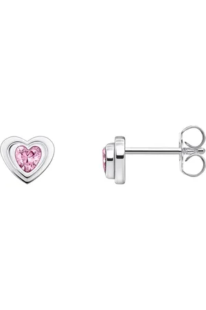 Thomas Sabo Paar Ohrstecker Herz mit pinkfarbenem Zirkonia, H2271-414-9, H2271-643-9, mit Zirkonia (synth)