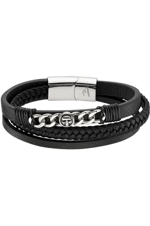 Bruno Banani Lederarmband Schmuck Geschenk Armband Panzerkette Totenkopf, B4092B/20/00/21