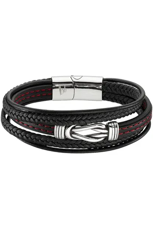 Bruno Banani Lederarmband Schmuck Geschenk Armband Knoten, B4101B/20/00/21,5