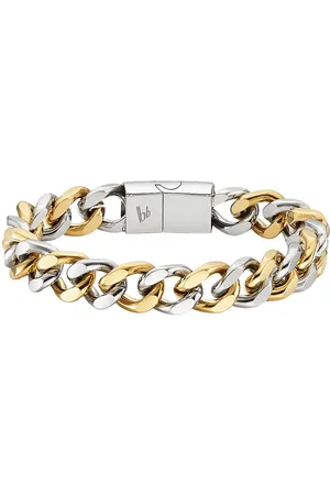 Bruno Banani Edelstahlarmband Schmuck Geschenk Armband Panzerkette bicolor, B4087B/20/00/21