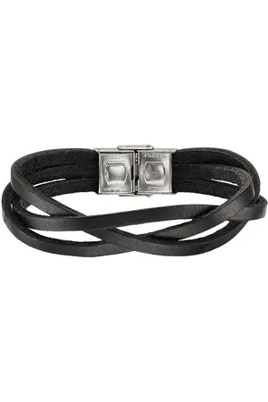 Bruno Banani Lederarmband Schmuck Geschenk Armband, B4102B/20/00/BL, B4102B/20/00/BR