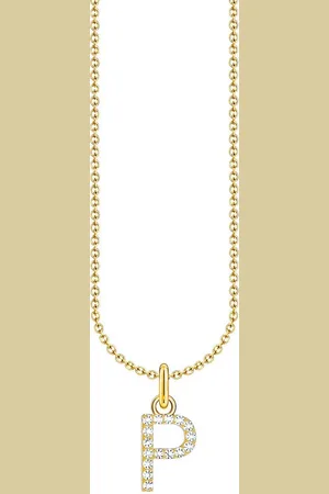 Thomas Sabo Kette mit Anhänger Buchstabe, KE2240 - KE2265-051-14-L45V, KE2240 - KE2265-414-14-L45V, mit Zirkonia (synth)
