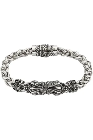 Bruno Banani Edelstahlarmband Schmuck Geschenk Armband Drachen Kreuz Ornament, B4112B/20/00/20, mit Glasstein
