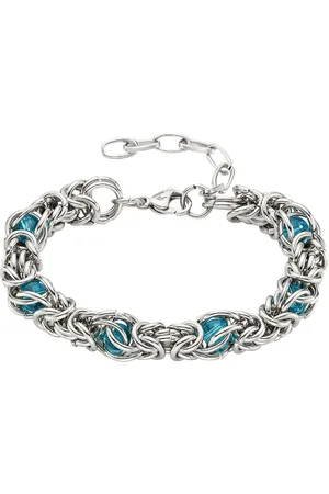 Bruno Banani Edelstahlarmband Schmuck Geschenk Armband Königskette, B0248B/20/00/LU, B0248B/20/00/DU, mit Glasstein