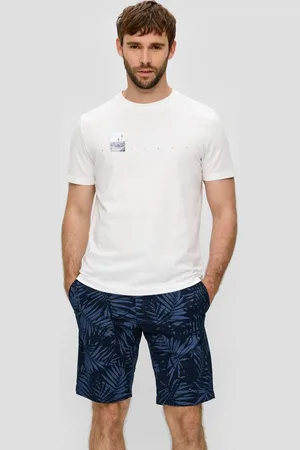 QS by s.Oliver Bermudas Bermuda mit All-over-Print aus Baumwoll-Stretch - Verkäufer: