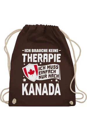 Shirtracer Turnbeutel Ich brauche keine Therapie Ich muss einfach nur nach Kanada - weiß, Länder Wappen - Verkäufer: