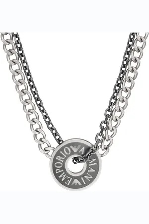 Emporio Armani Kette mit Anhänger Schmuck Geschenk Edelstahl Halskette Gliederkette, EGS3093040