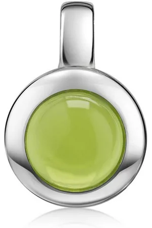 Materia Kettenanhänger Peridot Edelstein Anhänger Grün rund KA-38, 925 Sterling Silber - Verkäufer: Schmuck