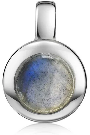 Materia Kettenanhänger Labradorit Edelstein Anhänger Blau rund KA-38, 925 Sterling Silber - Verkäufer: Schmuck