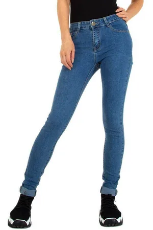 Ital-Design Skinny-fit-Jeans Damen Freizeit (86585452) Strass Stretch High Waist Jeans in - Verkäufer: