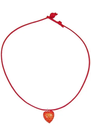 GALLAY Kette mit Anhänger Kinderkette Herz Kunststoff mit Muster Kordel 40cm (1-tlg) - Verkäufer: Cats Collection