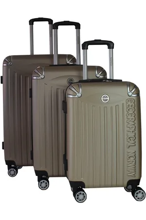 Geographical Norway Kofferset Robuste Rollkoffer Softless, 4 Rollen, (3 tlg), Leichte Hartschalenkoffer aus ABS-Kunststoff, versch. Größen - Verkäufer: Brandiing