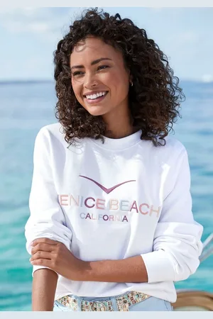Venice Beach Sweatshirt mit großer Logostickerei, sportlich-casual