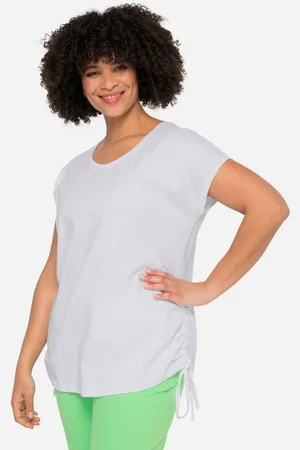 Angel of Style T-Shirt T-Shirt oversized Rundhals seitliche Raffungen - Verkäufer: Popken Fashion Group