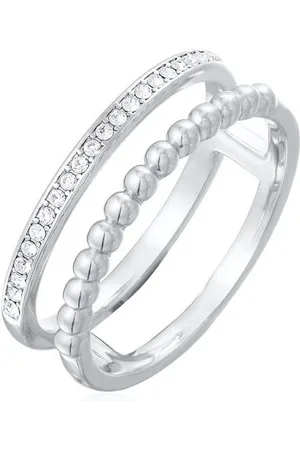 Elli Ring-Set Zweireihig Kugel Kristallen, Kugel - Verkäufer: JULIE & GRACE GmbH
