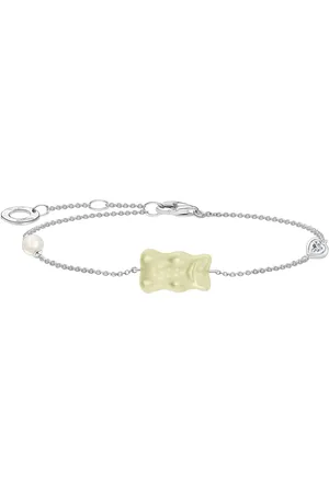 Thomas Sabo Armband x HARIBO Schmuck: Armband mit Goldbär, mit Kristallglas, Zirkonia (synth) - mit Süßwasserzuchtperle