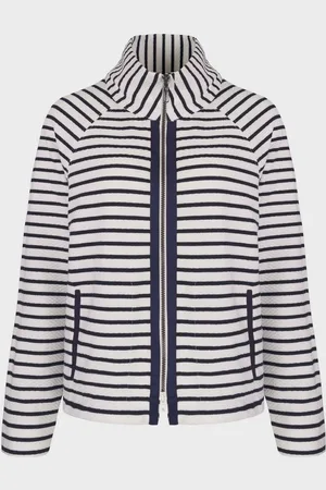 Bianca Kurzjacke – Sportliche Streifenjacke mit Stehkragen und Reißverschluss - Verkäufer: Schneider Fashion Store
