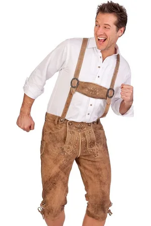 SPIETH & WENSKY Trachtenlederhose Kniebundlederhose - NEPOMUK - hasel - Verkäufer: Alpenwahnsinn Tracht & Lifestyle