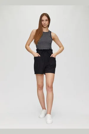 QS by s.Oliver Shorts Hose aus Leinenmix mit elastischem Bund und Tunnelzug Gummizug - Verkäufer: s.Oliver