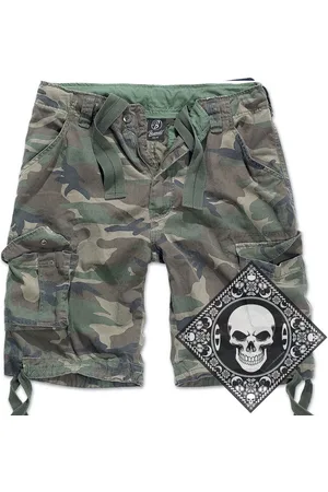 Brandit Cargoshorts Cargo Shorts kurze Hose Legend Army mit UD Bandana - Verkäufer: urbandreamz