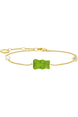 Thomas Sabo Armband x HARIBO Schmuck: Armband mit Goldbär, mit Kristallglas, Zirkonia (synth) - mit Süßwasserzuchtperle