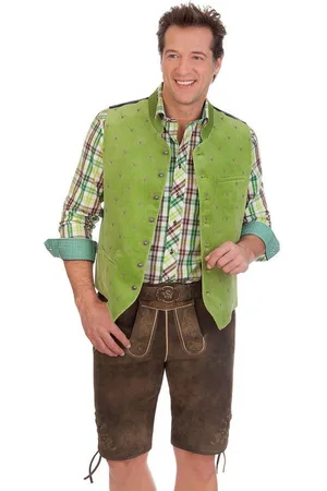 SPIETH & WENSKY Trachtenlederhose Lederhose Herren kurz - FRANZL - schiefer - Verkäufer: Alpenwahnsinn Tracht & Lifestyle