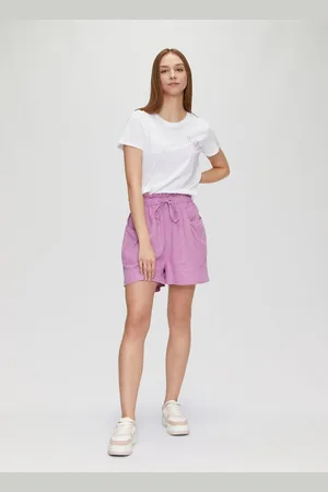QS by s.Oliver Shorts Hose aus Leinenmix mit elastischem Bund und Tunnelzug Gummizug - Verkäufer: s.Oliver