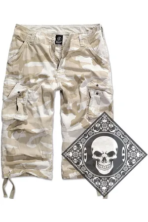 Brandit Cargoshorts Cargo Shorts kurze Hose Legend 3/4 lang Army mit UD Bandana - Verkäufer: urbandreamz