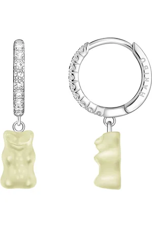 Thomas Sabo Single-Creole x HARIBO Schmuck: Einzel-Creole mit Goldbär, mit Kristallglas, Zirkonia (synth)