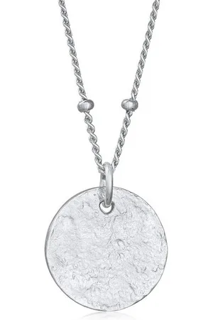 Elli Kette mit Anhänger Kugelkette Disc Plättchen 925 Silber, Kugel - Verkäufer: JULIE & GRACE GmbH