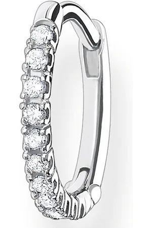 Thomas Sabo Single-Creole farbige oder weiße Steine, CR659-051-14, CR659-414-14, CR659-488-7, mit Glas-Keramik Stein, Korund (synth), Zirkonia (synth)