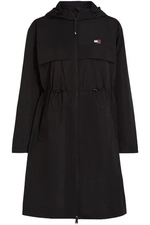 Tommy Hilfiger Parka TJW CHICAGO WAISTED COAT EXT Große Größen, Kapuze, Tunnelzug, 2-Wege-Reißverschluss