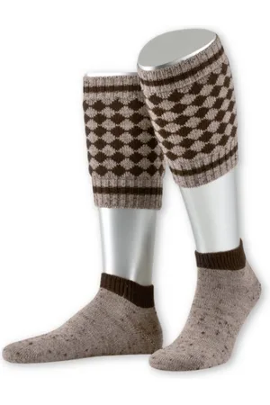 LUSANA Trachtensocken Loferl - KARO - grau/tanne, - Verkäufer: Alpenwahnsinn Tracht & Lifestyle