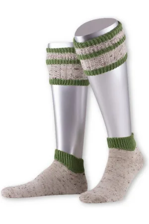 LUSANA Trachtensocken Loferl - L579 - apfelgrün, dunkelrot - Verkäufer: Alpenwahnsinn Tracht & Lifestyle