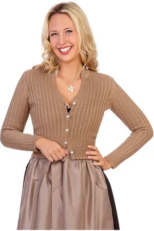 SPIETH & WENSKY Trachtenstrickjacke Trachten Strickjacke - PFIFF - taupe - Verkäufer: Alpenwahnsinn Tracht & Lifestyle