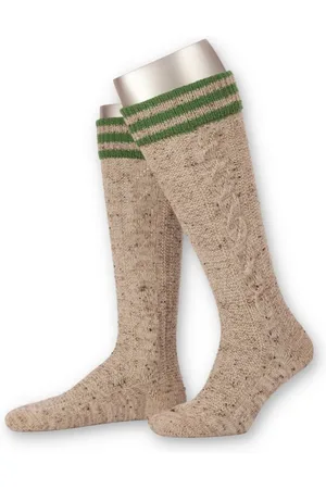 LUSANA Trachtensocken Kniestrümpfe Herren - L8995RT - apfelgrün, bordeaux - Verkäufer: Alpenwahnsinn Tracht & Lifestyle