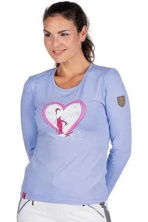 Almgwand Trachtenshirt Longsleeve Damen - NASSFELDALM - frühlingsflieder - Verkäufer: Alpenwahnsinn Tracht & Lifestyle