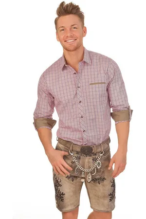 SPIETH & WENSKY Trachtenlederhose Lederhose Herren kurz - ELVIS - whisky - Verkäufer: Alpenwahnsinn Tracht & Lifestyle
