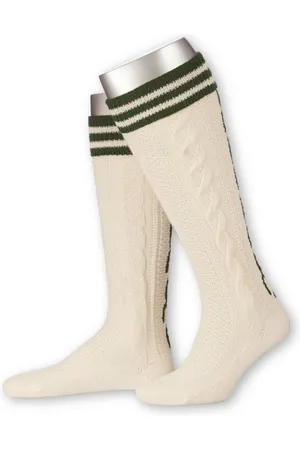 LUSANA Trachtensocken Trachten Kniestrümpfe - L18995 - hellgrau, mittelbraun, natur - Verkäufer: Alpenwahnsinn Tracht & Lifestyle