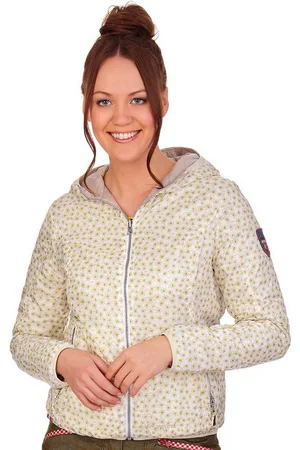 Almgwand Outdoorjacke Wendejacke mit Print und Steppung - WENDERKOGEL - ecru - Verkäufer: Alpenwahnsinn Tracht & Lifestyle