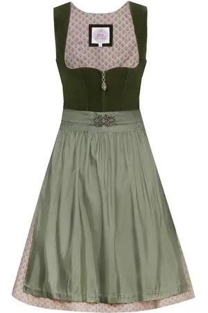 MARJO Dirndl Samt Dirndl 2tlg. - PIA - moos/altrosé/zypresse - Verkäufer: Alpenwahnsinn Tracht & Lifestyle