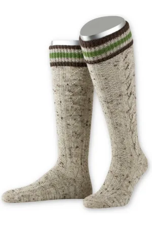 LUSANA Trachtensocken Trachten Kniestrümpfe - L8995RT3 - braunmeliert - Verkäufer: Alpenwahnsinn Tracht & Lifestyle