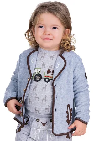 BONDI Trachtenjacke Trachtenjacke Baby/Kleinkind - JANKER/HIRSCHL - hellgrau/braun - Verkäufer: Alpenwahnsinn Tracht & Lifestyle