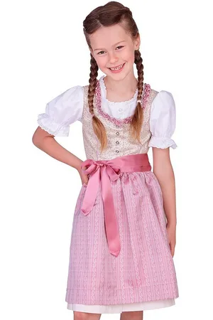 Isar Dirndl Kinderdirndl 3tlg. - ALVA - beige/rosa - Verkäufer: Alpenwahnsinn Tracht & Lifestyle