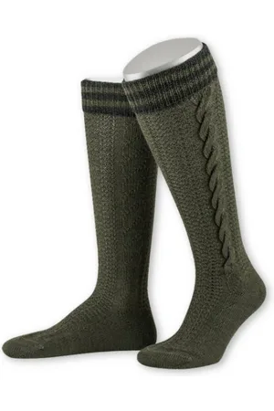 LUSANA Trachtensocken Trachten Kniestrümpfe - L8995R - dunkelgrau/jägergrün, jägeroliv/a - Verkäufer: Alpenwahnsinn Tracht & Lifestyle
