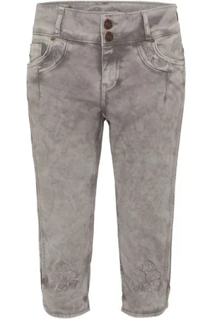 hangOwear Trachtenjeans Trachtenjeans Damen - HENDRINA KB - hellgrau, schlamm - Verkäufer: Alpenwahnsinn Tracht & Lifestyle