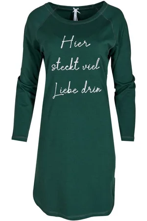LOUIS & LOUISA Schlafanzug Sleepshirt Damen - VIEL LIEBE DRIN - tanne - Verkäufer: Alpenwahnsinn Tracht & Lifestyle