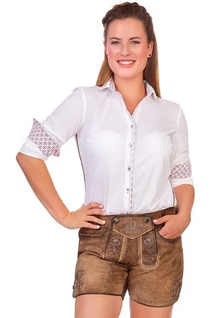 SPIETH & WENSKY Lederhose Trachtenlederhose Damen - PERGA - mandel - Verkäufer: Alpenwahnsinn Tracht & Lifestyle